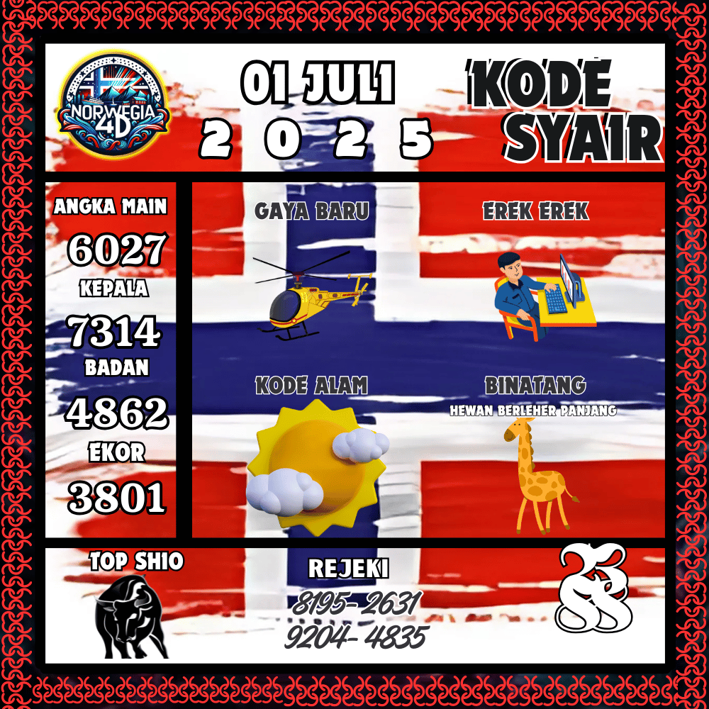 Kode Syair Norwegia Pools - Juli Pools