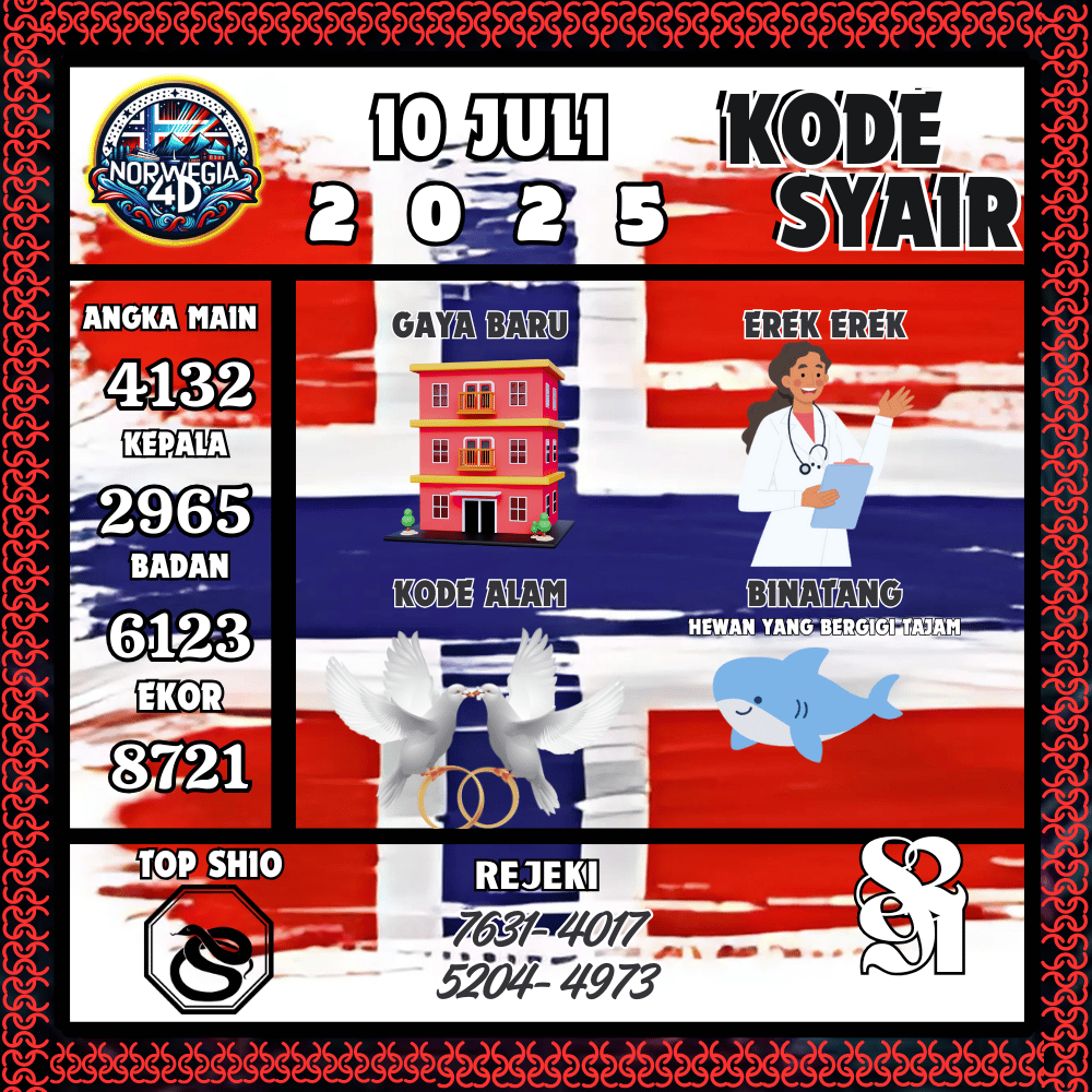 Kode Syair Norwegia Pools - Juli Pools