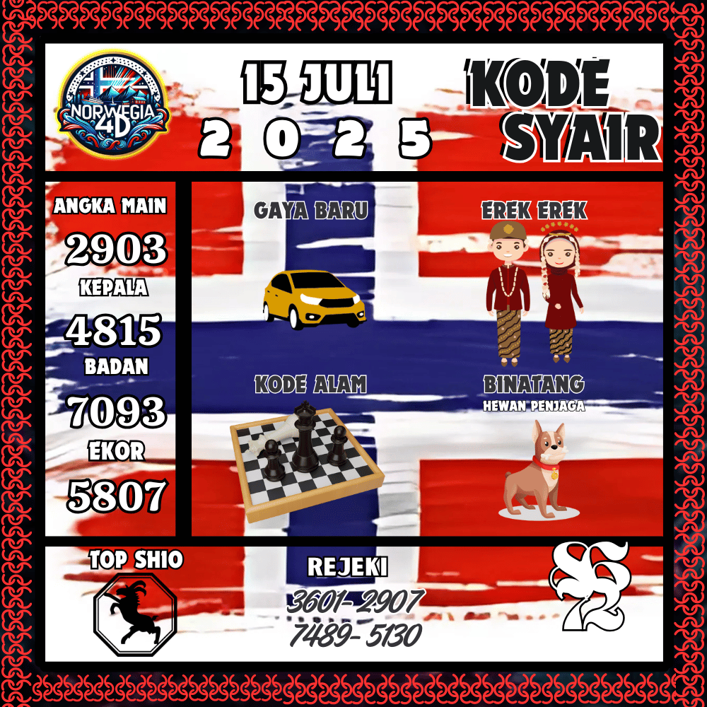 Kode Syair Norwegia Pools - Juli Pools