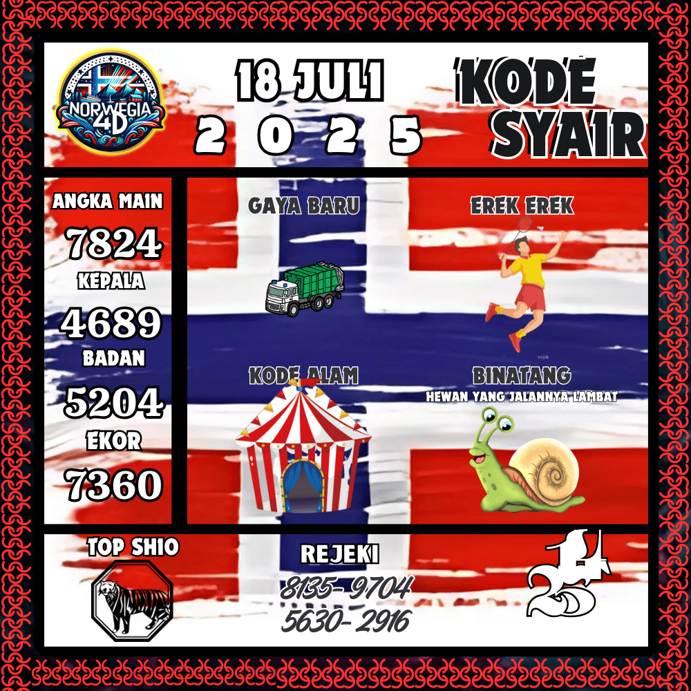 Kode Syair Norwegia Pools - Juli Pools