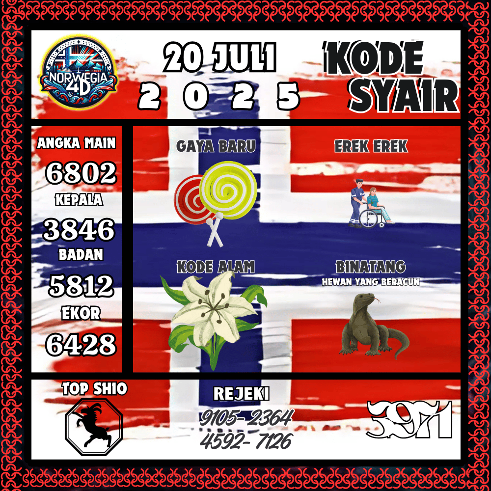 Kode Syair Norwegia Pools - Juli Pools