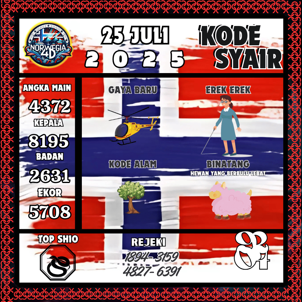 Kode Syair Norwegia Pools - Juli Pools