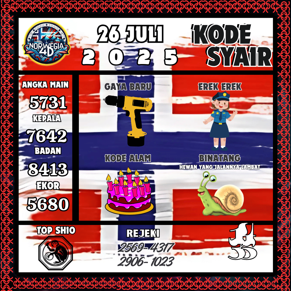 Kode Syair Norwegia Pools - Juli Pools