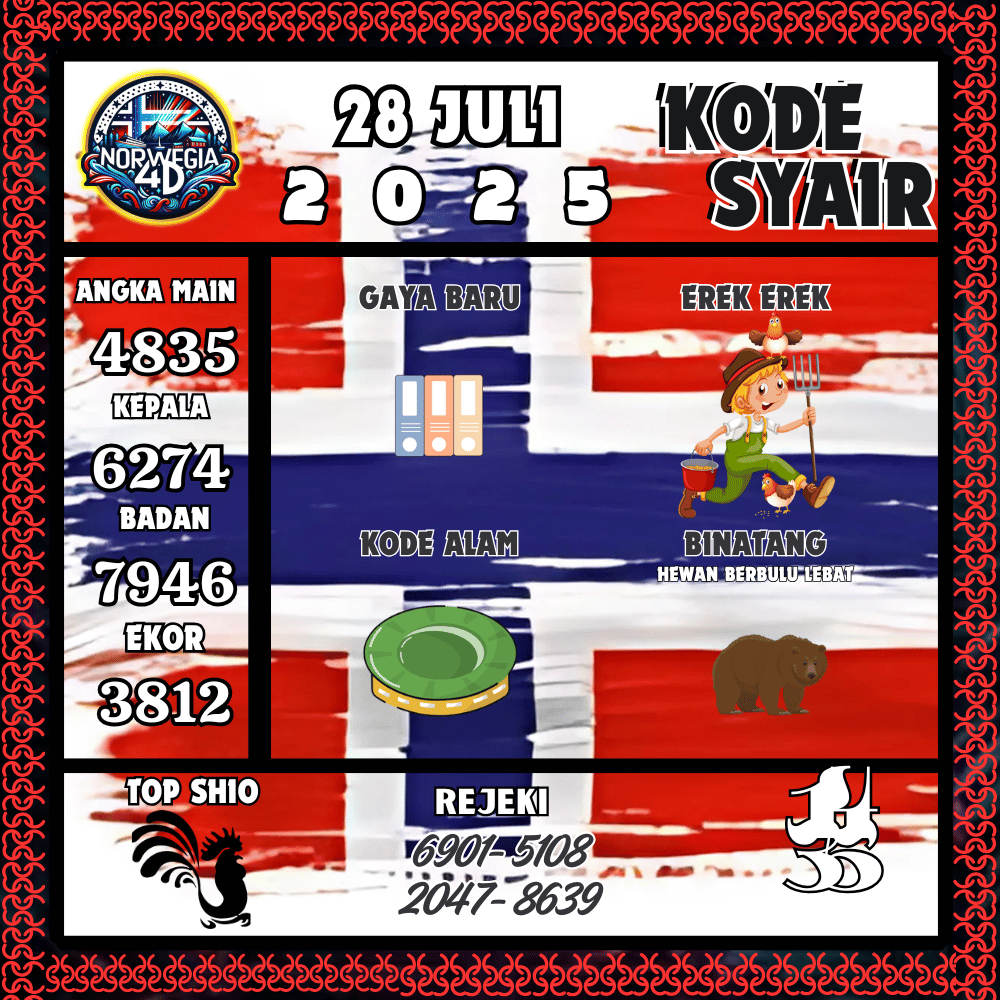 Kode Syair Norwegia Pools - Juli Pools