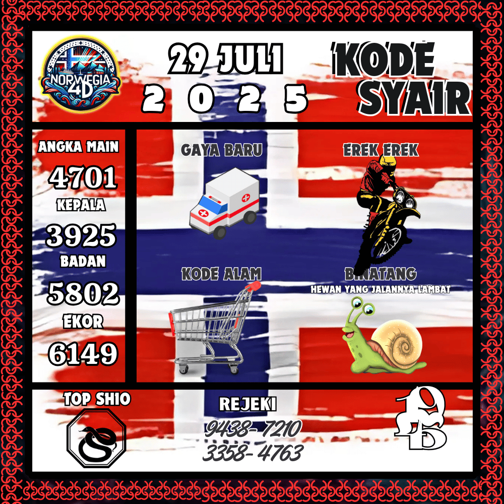 Kode Syair Norwegia Pools - Juli Pools