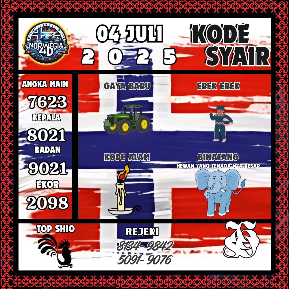 Kode Syair Norwegia Pools - Juli Pools