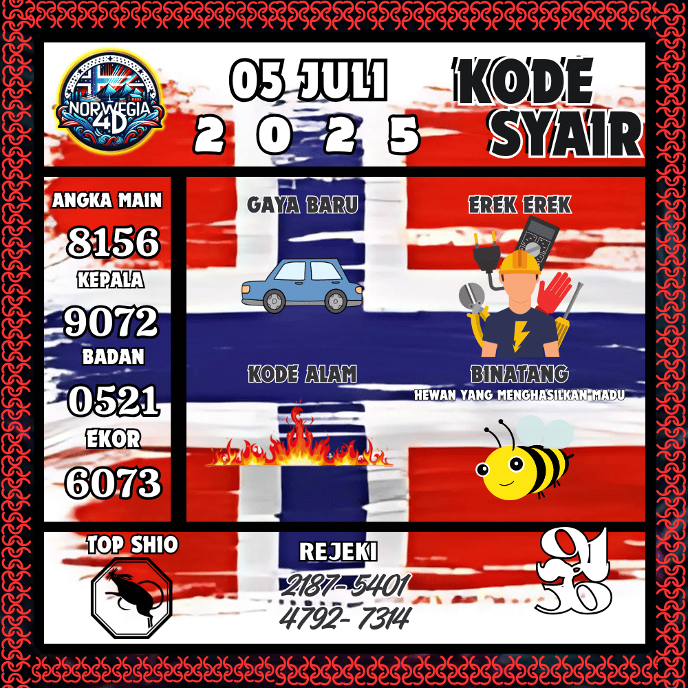 Kode Syair Norwegia Pools - Juli Pools
