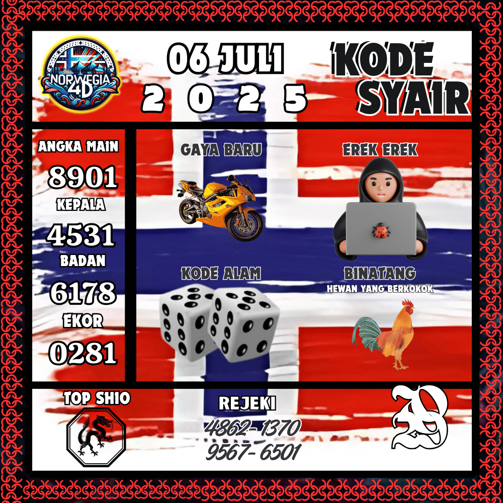 Kode Syair Norwegia Pools - Juli Pools