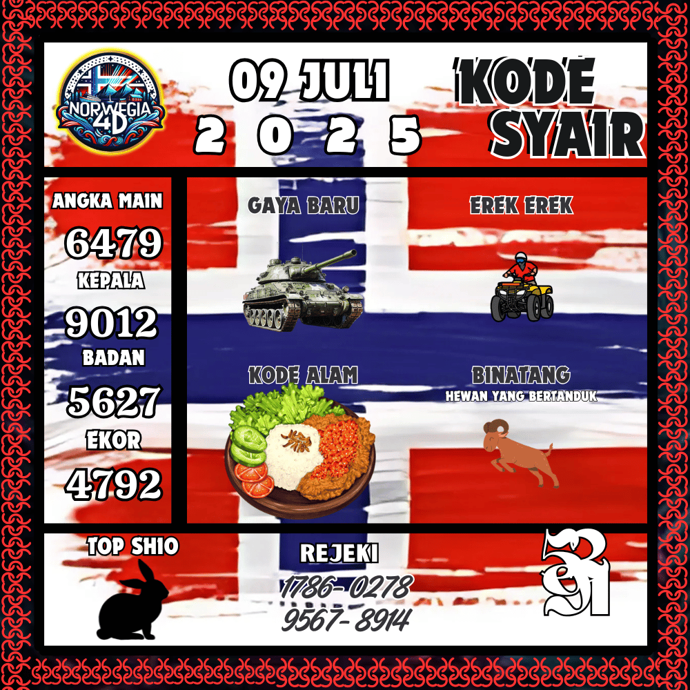 Kode Syair Norwegia Pools - Juli Pools