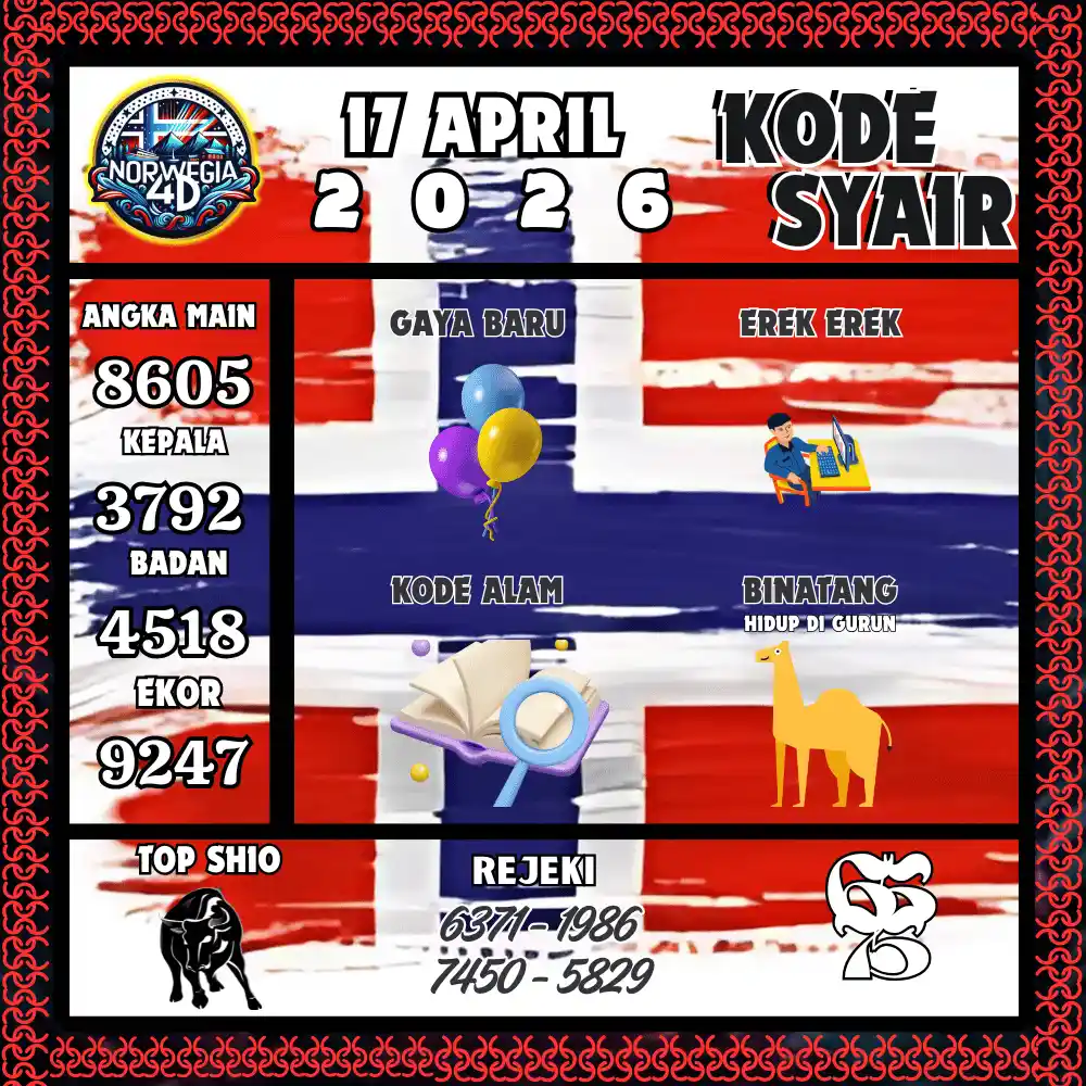 Kode Syair Norwegia4D  Pools - April 2026
