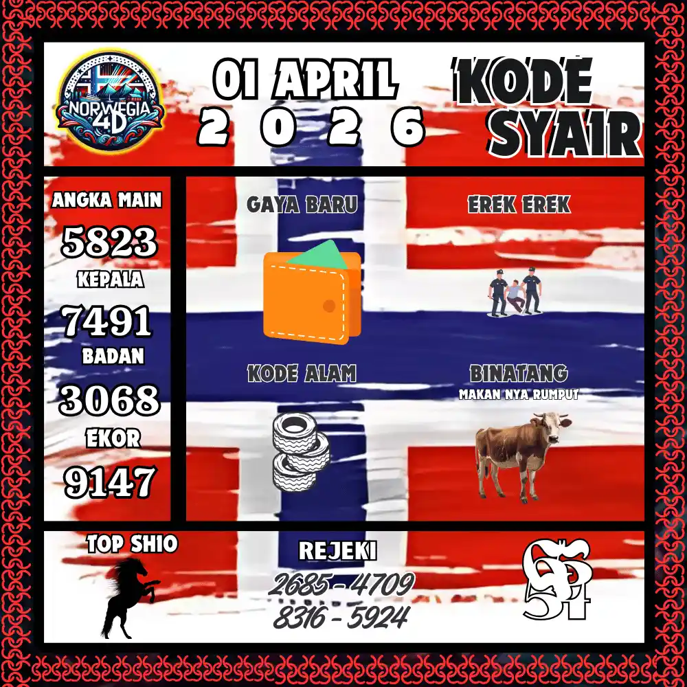 Kode Syair Norwegia4D  Pools - April 2026
