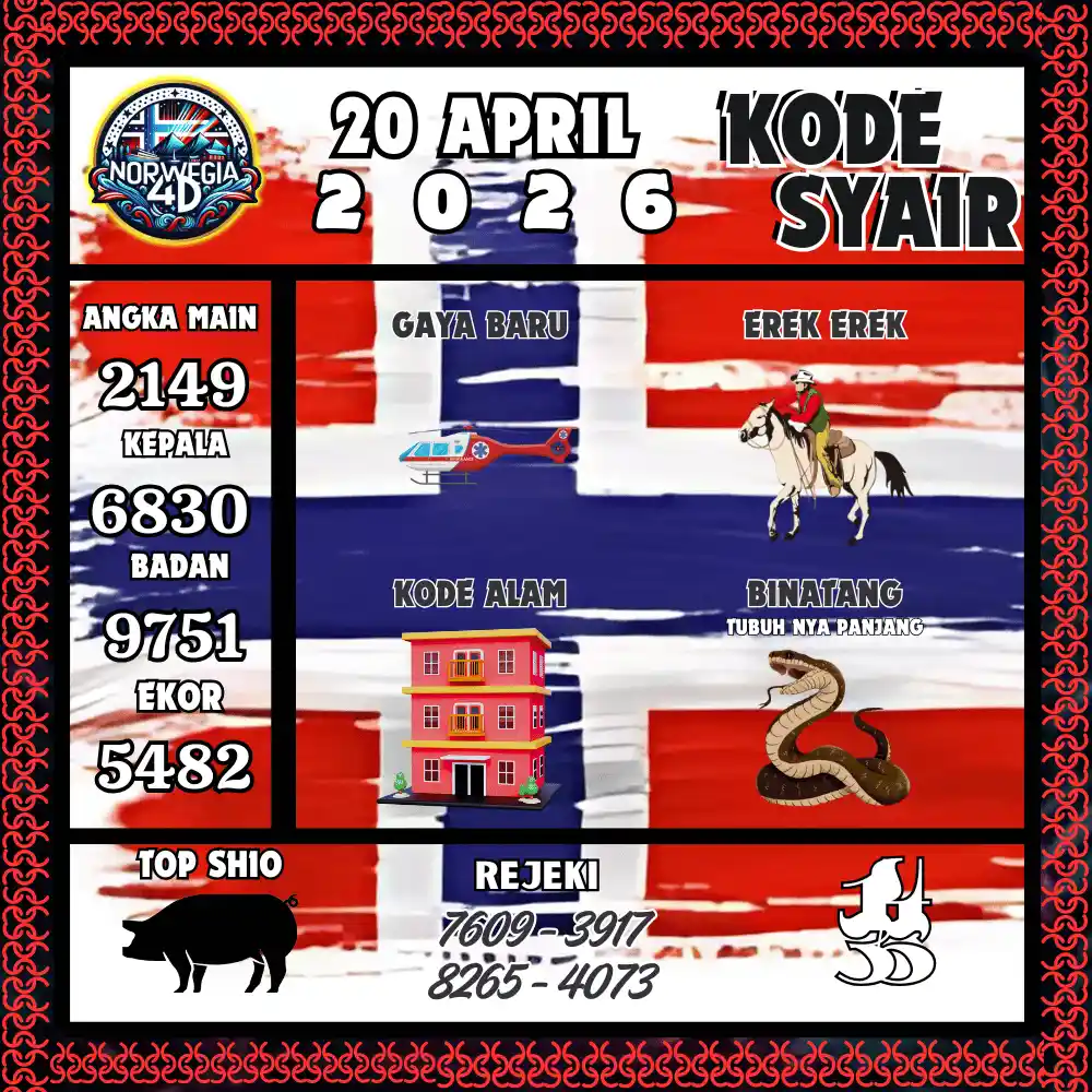 Kode Syair Norwegia4D  Pools - April 2026
