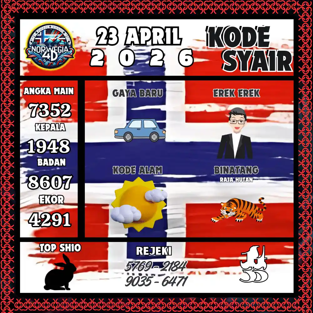 Kode Syair Norwegia4D  Pools - April 2026
