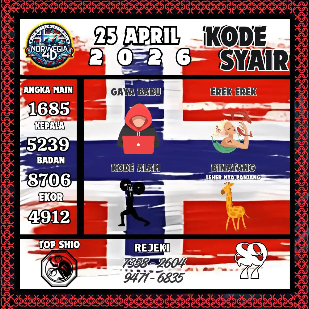 Kode Syair Norwegia4D  Pools - April 2026
