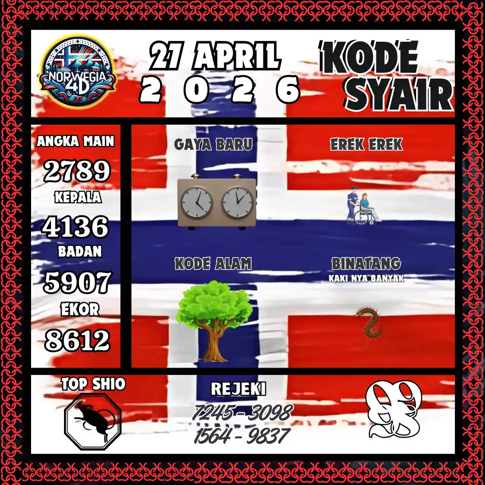 Kode Syair Norwegia4D  Pools - April 2026
