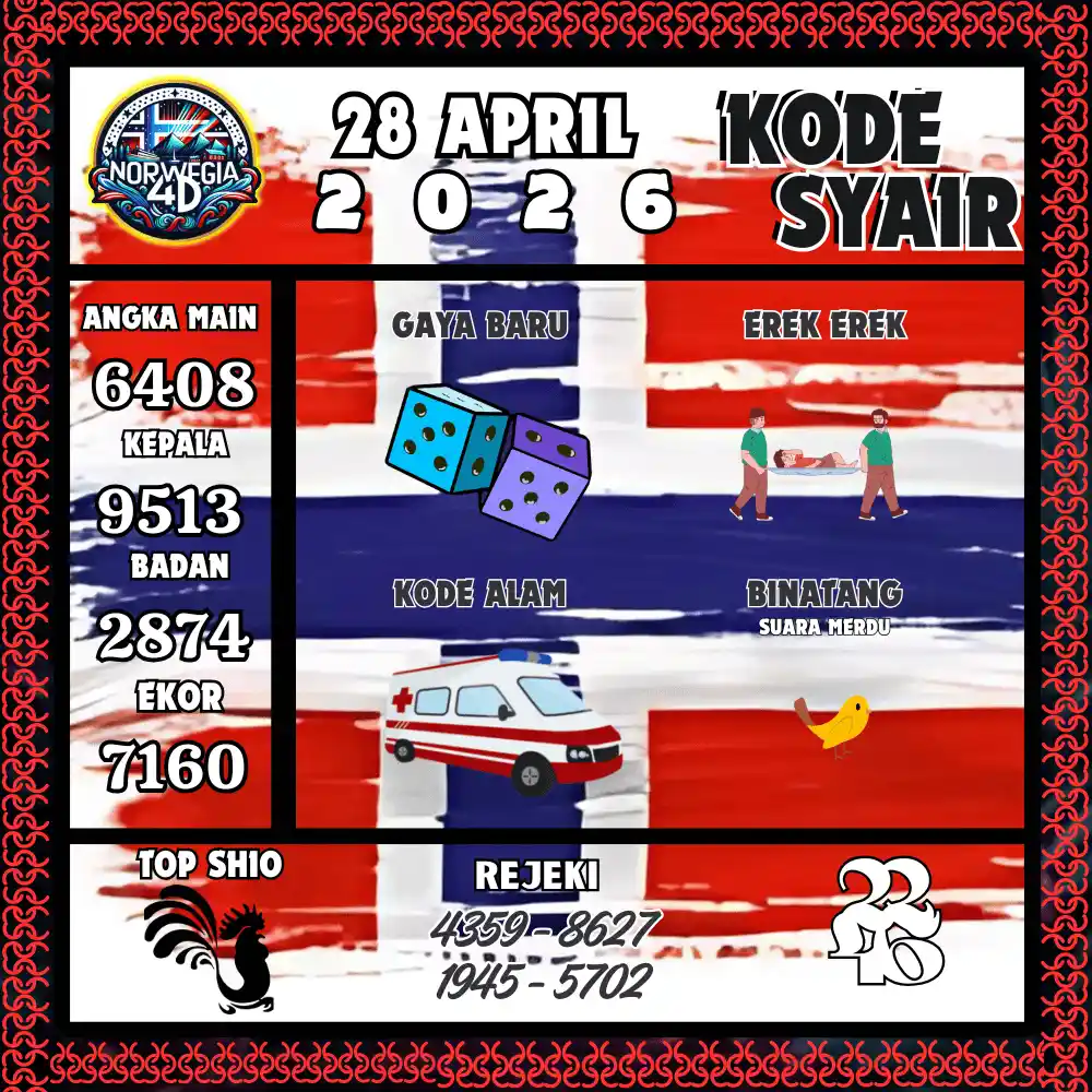 Kode Syair Norwegia4D  Pools - April 2026
