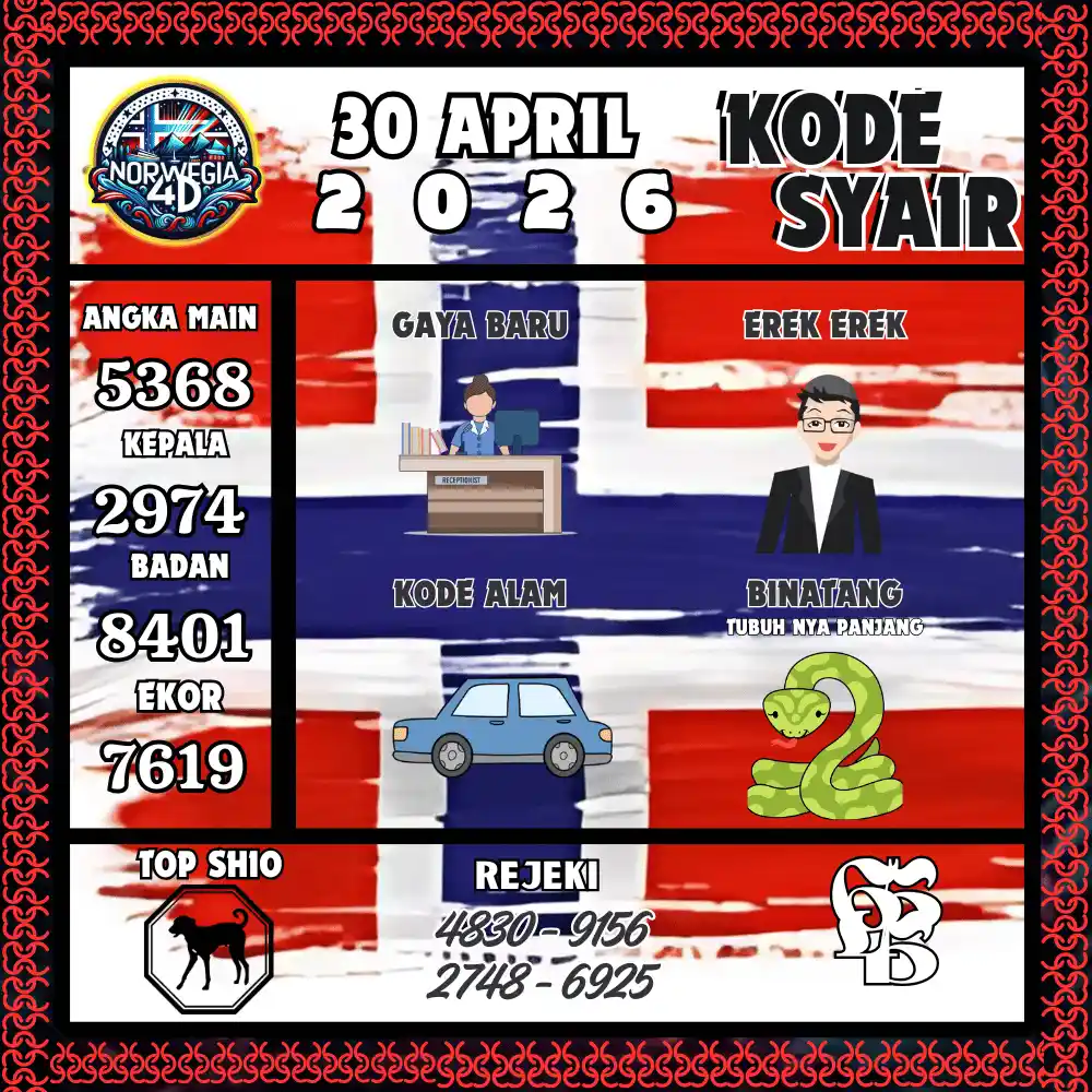 Kode Syair Norwegia4D  Pools - April 2026
