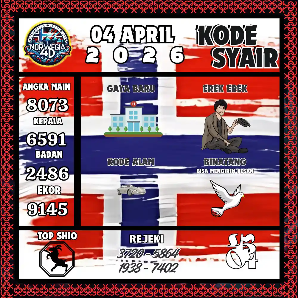 Kode Syair Norwegia4D  Pools - April 2026
