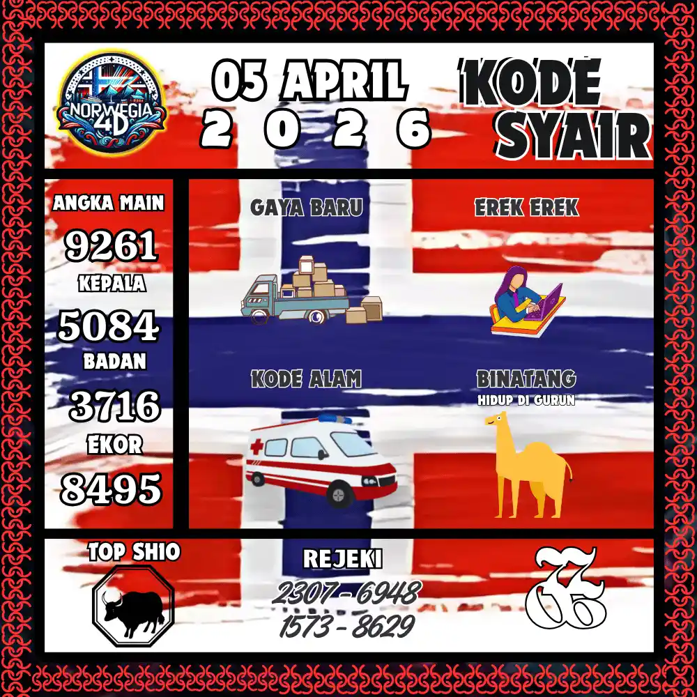 Kode Syair Norwegia4D  Pools - April 2026
