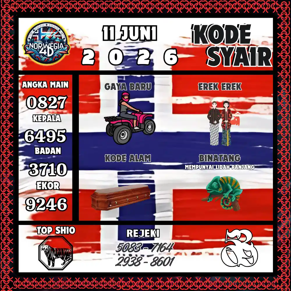 Kode Syair Norwegia4D  Pools - Juni 2026
