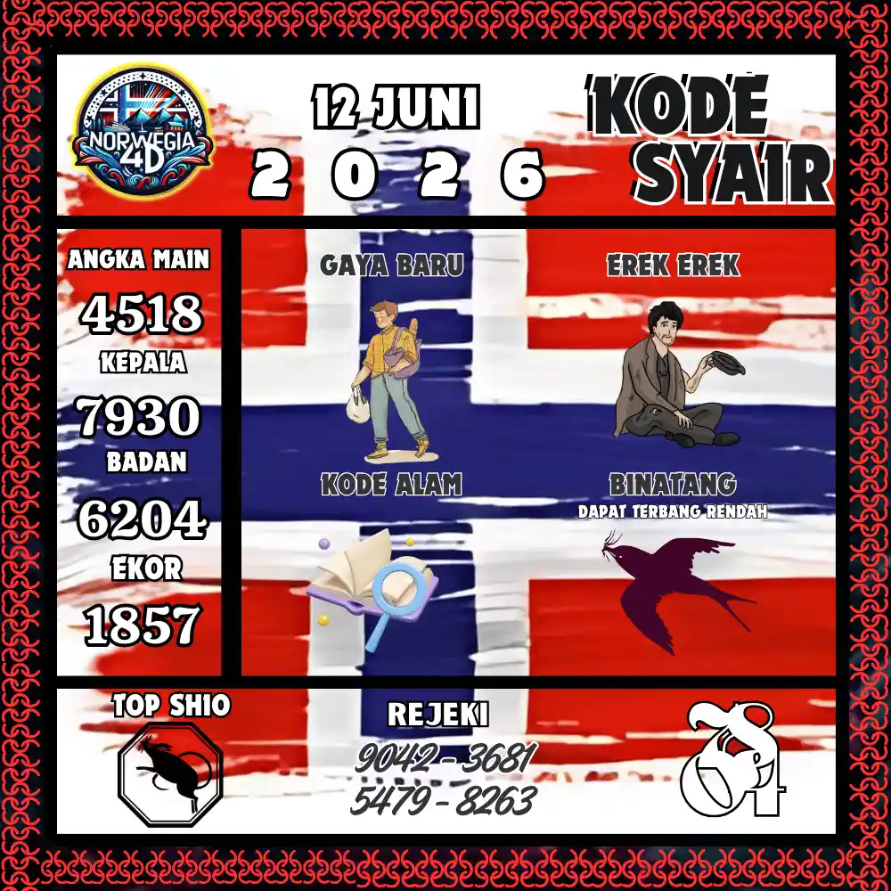 Kode Syair Norwegia4D  Pools - Juni 2026

