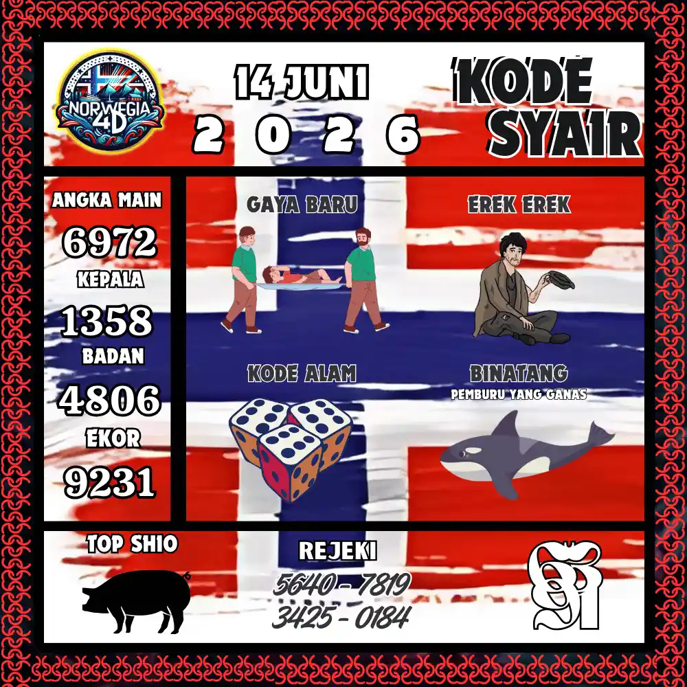 Kode Syair Norwegia4D  Pools - Juni 2026

