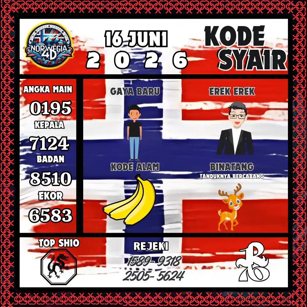 Kode Syair Norwegia4D  Pools - Juni 2026
