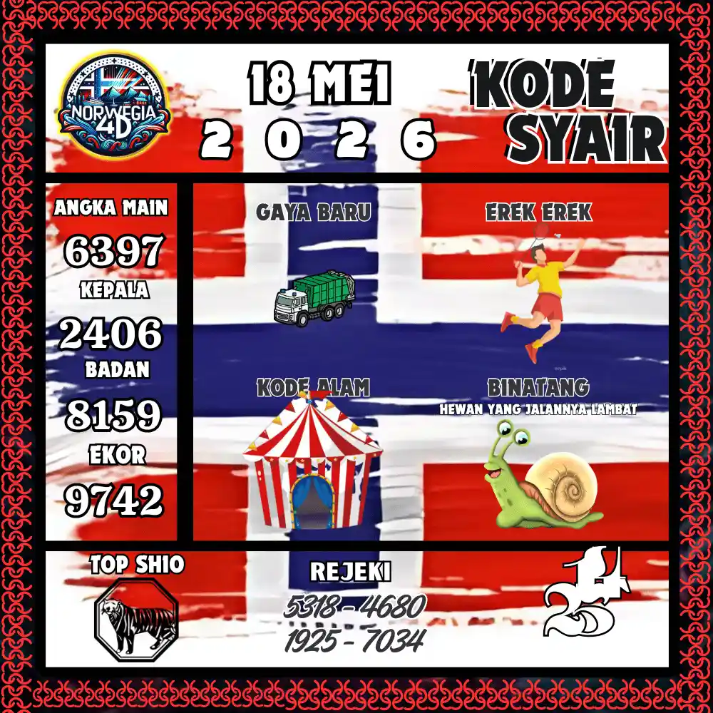 Kode Syair Norwegia4D  Pools - Mei 2026
