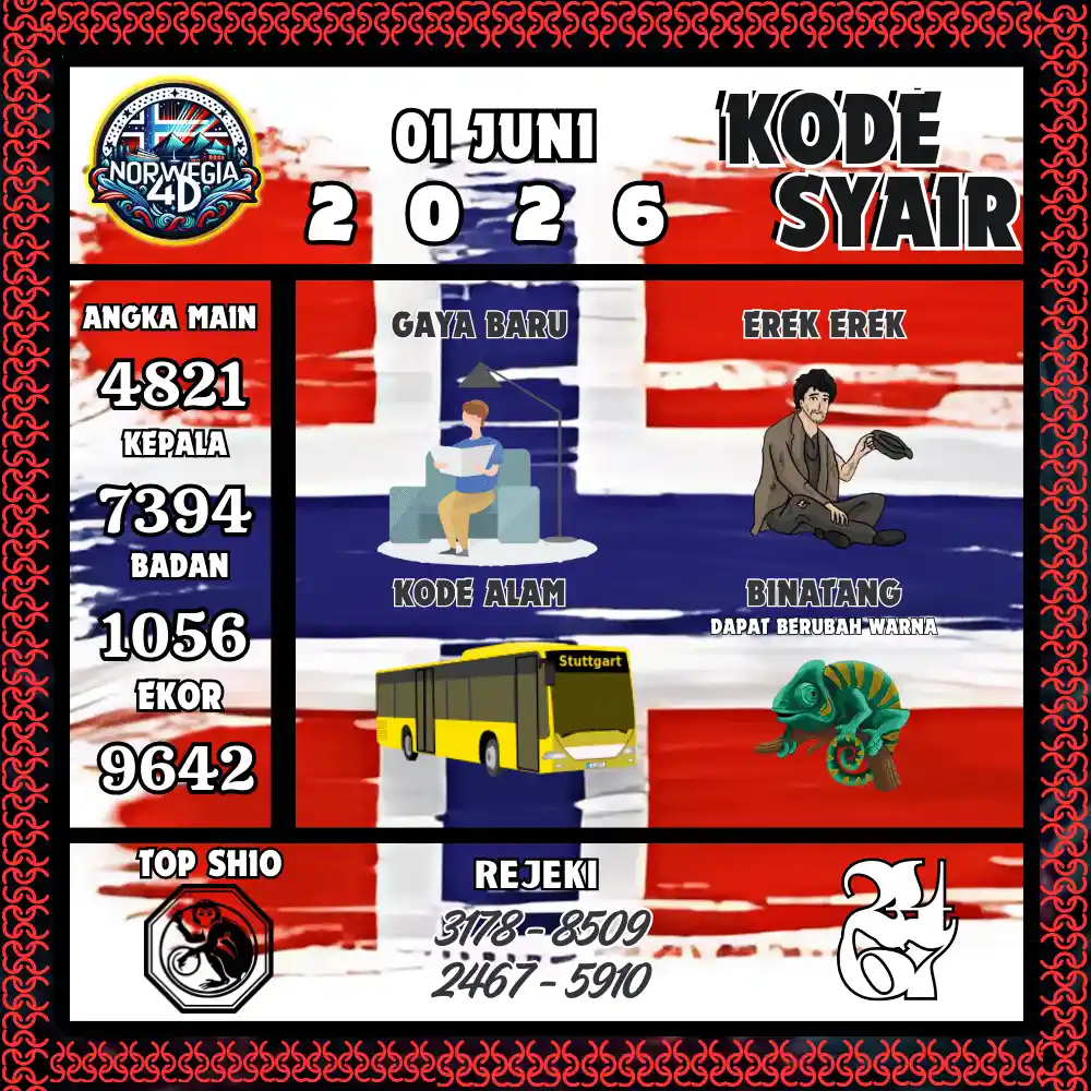 Kode Syair Norwegia4D  Pools - Juni 2026
