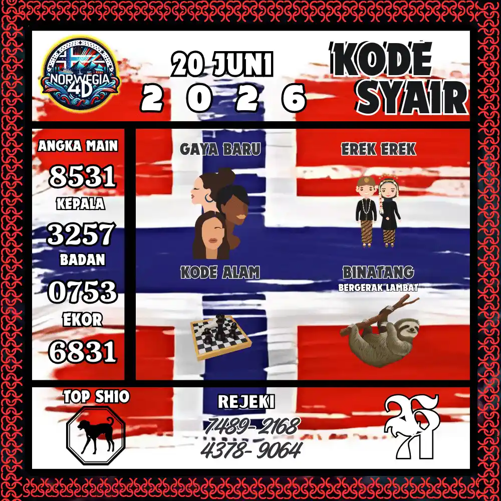 Kode Syair Norwegia4D  Pools - Juni 2026
