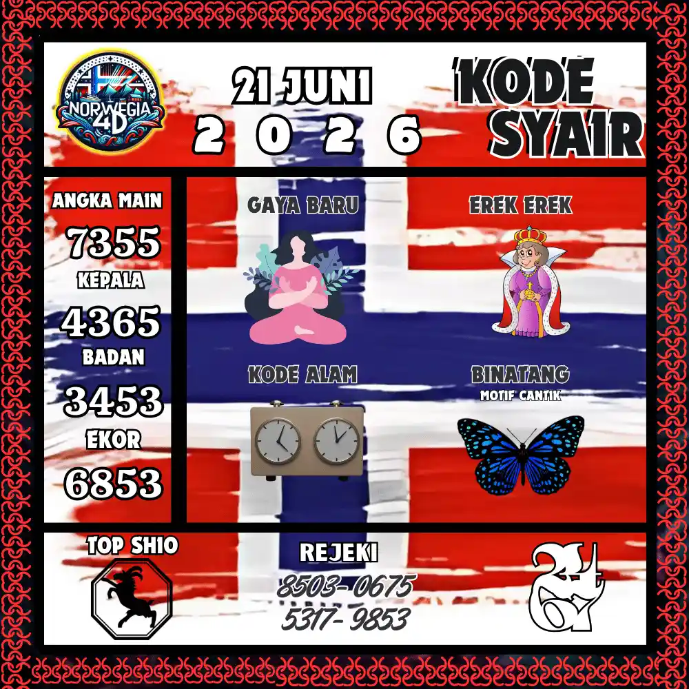 Kode Syair Norwegia4D  Pools - Juni 2026
