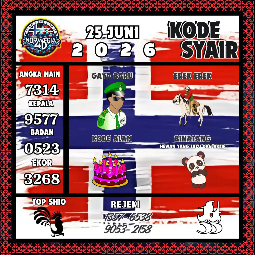 Kode Syair Norwegia4D  Pools - Juni 2026
