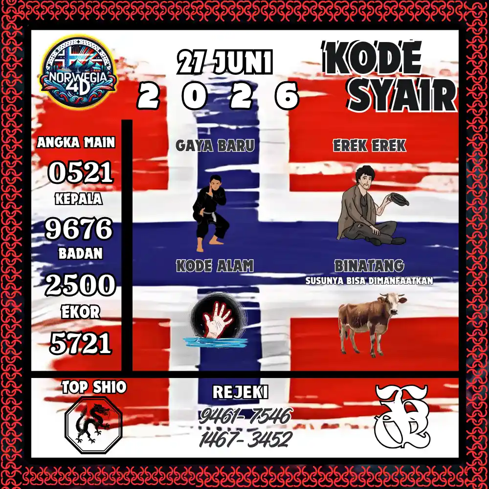 Kode Syair Norwegia4D  Pools - Juni 2026
