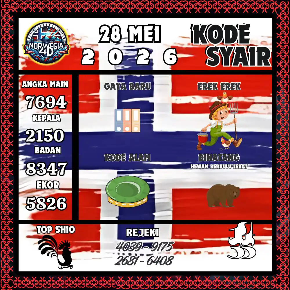Kode Syair Norwegia4D  Pools - Mei 2026
