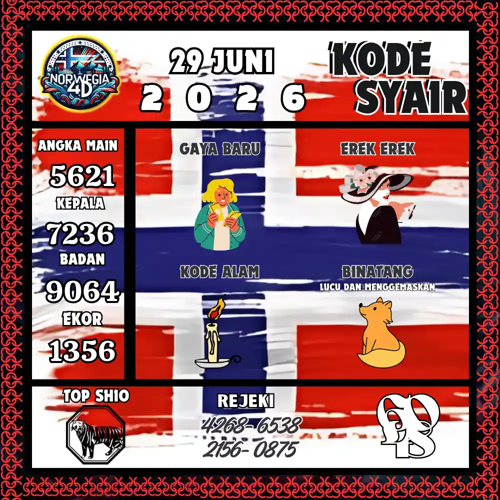 Kode Syair Norwegia4D  Pools - Juni 2026
