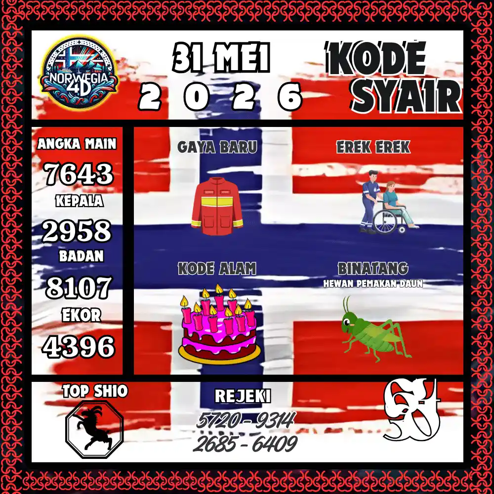 Kode Syair Norwegia4D  Pools - Mei 2026
