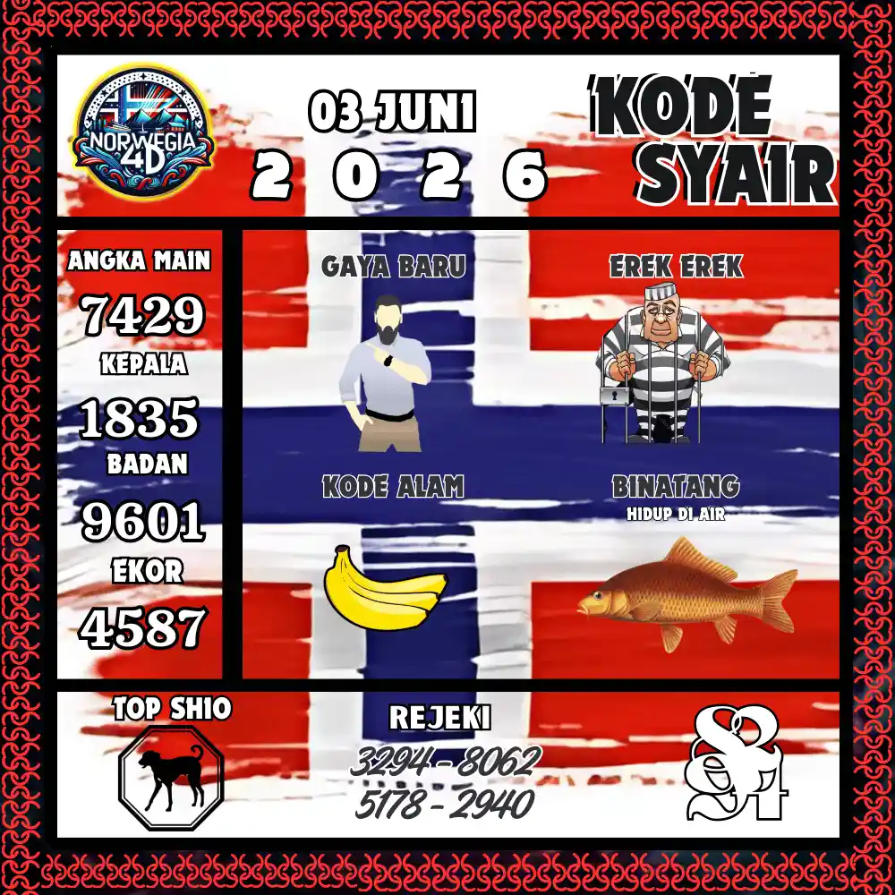Kode Syair Norwegia4D  Pools - Juni 2026
