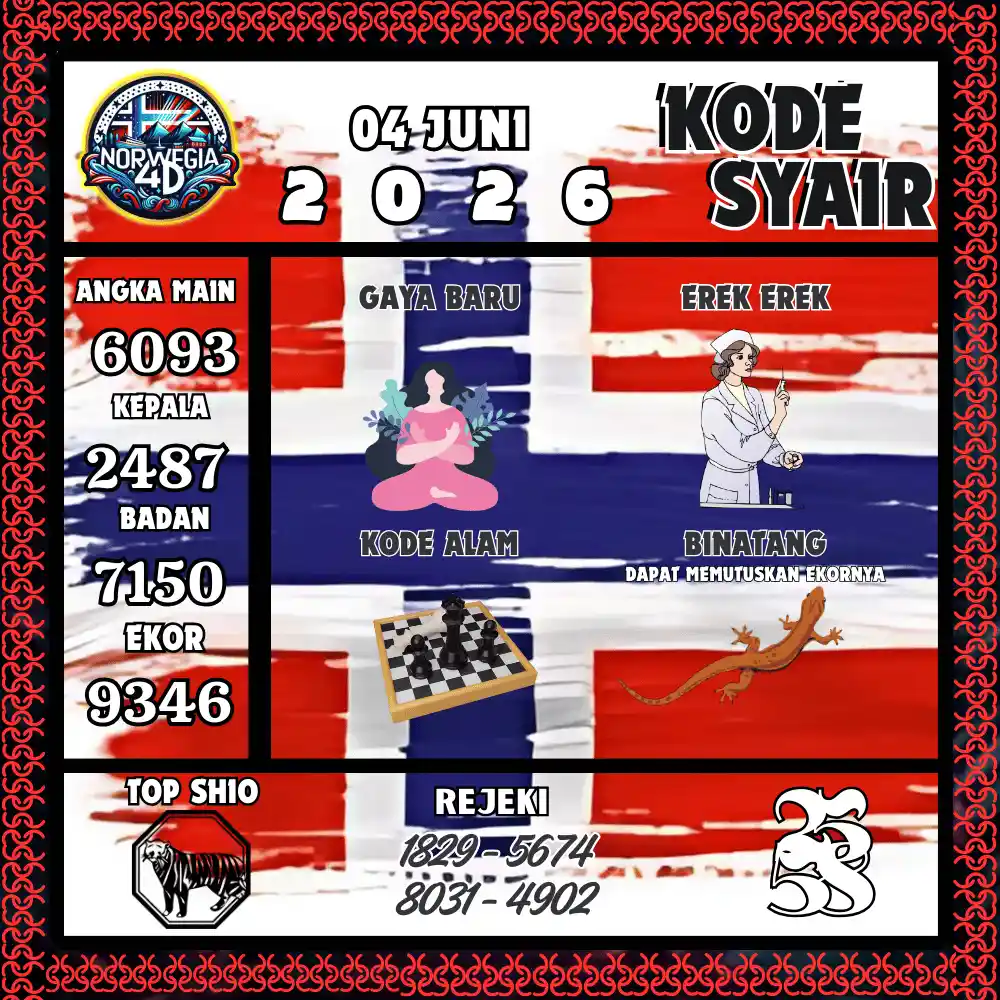 Kode Syair Norwegia4D  Pools - Juni 2026
