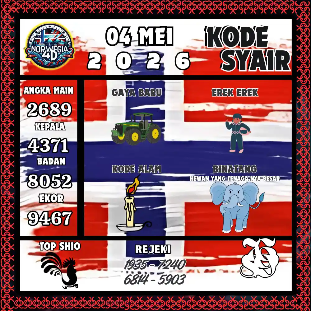 Kode Syair Norwegia4D  Pools - Mei 2026
