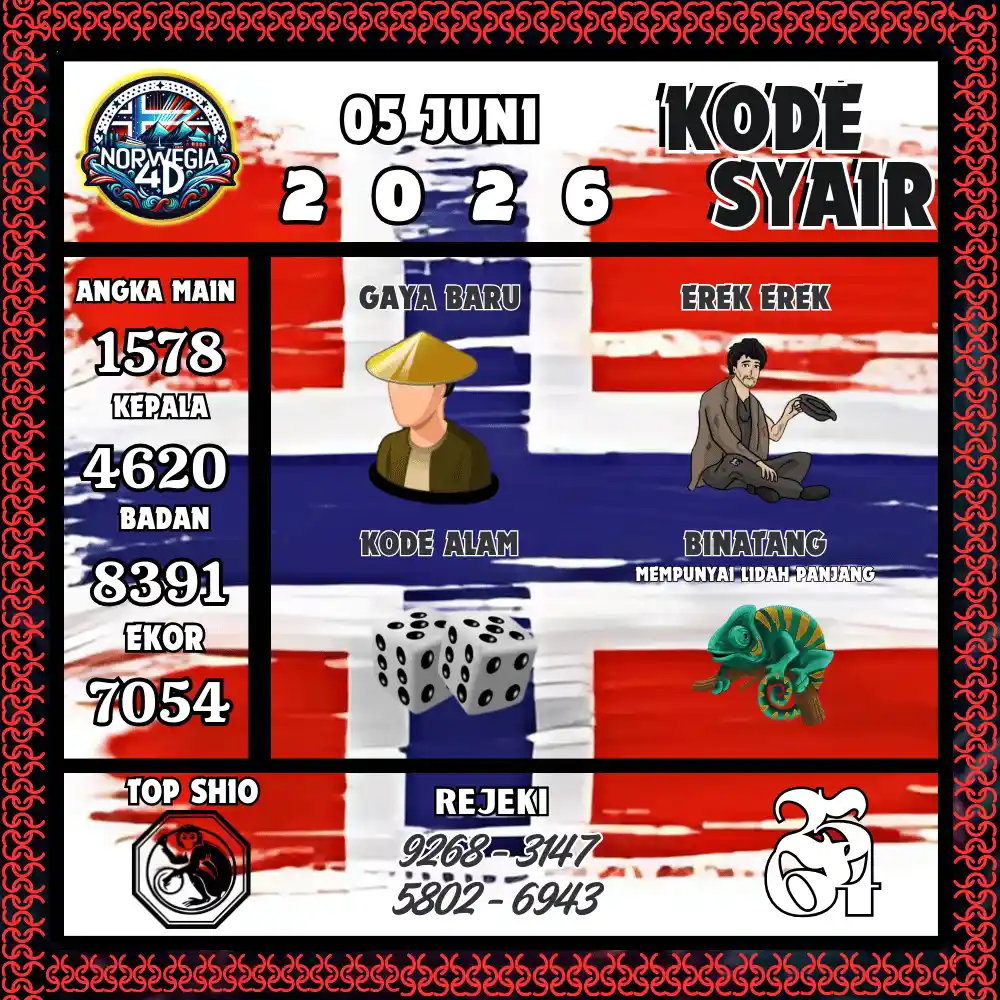 Kode Syair Norwegia4D  Pools - Juni 2026
