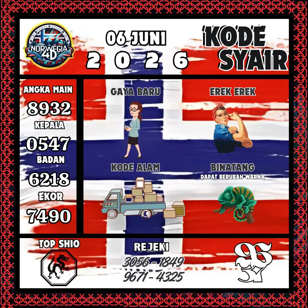 Kode Syair Norwegia4D  Pools - Juni 2026
