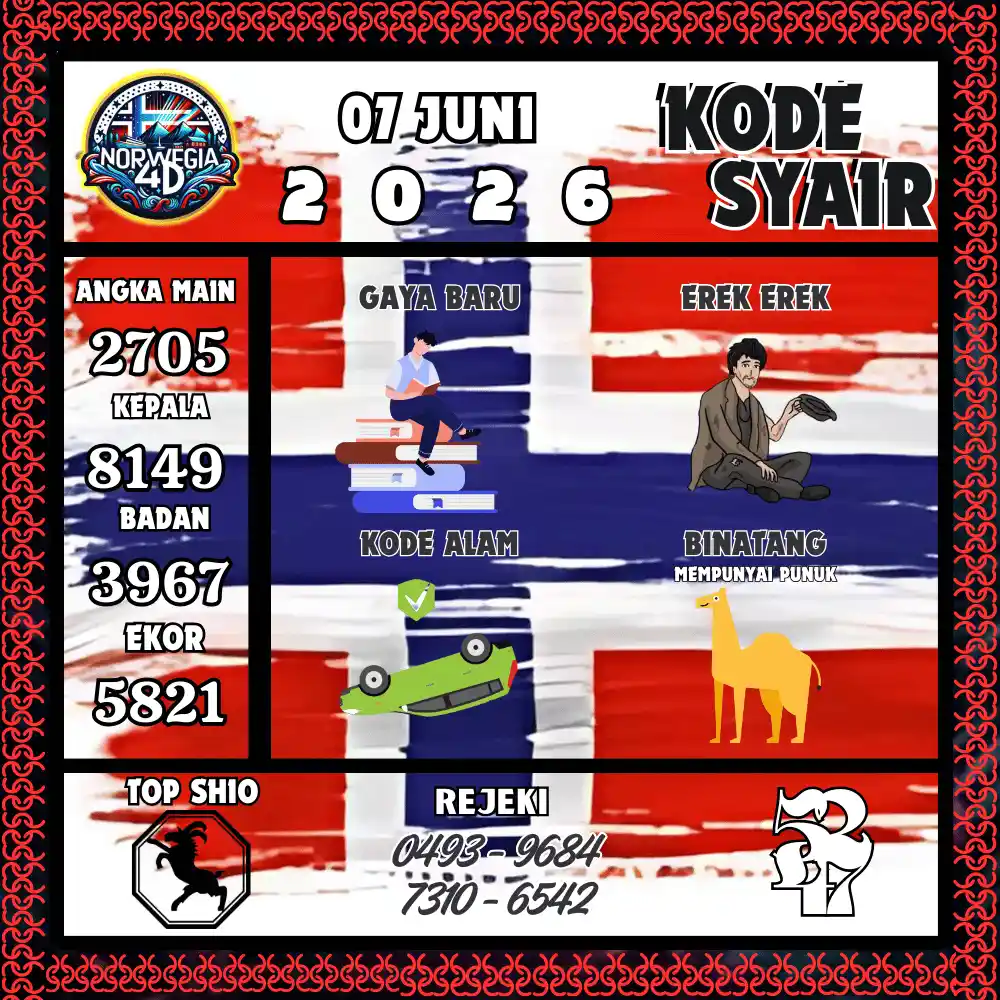 Kode Syair Norwegia4D  Pools - Juni 2026
