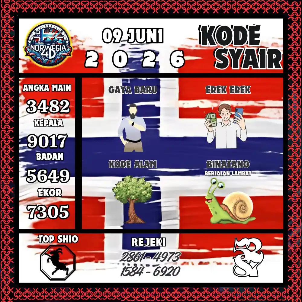 Kode Syair Norwegia4D  Pools - Juni 2026
