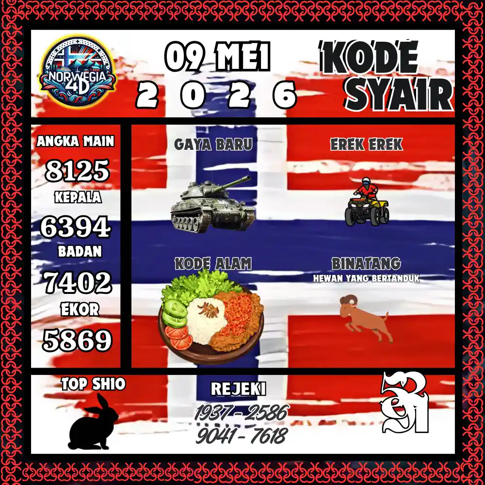 Kode Syair Norwegia4D  Pools - Mei 2026
