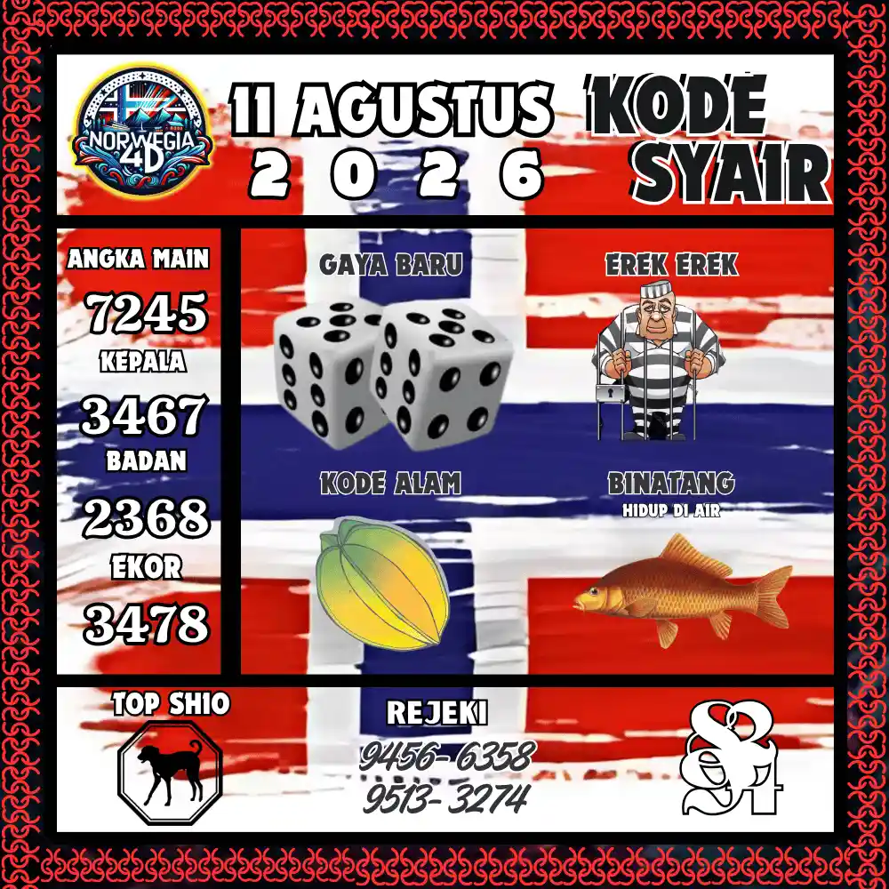 Kode Syair Norwegia4D  Pools - Agustus 2026
