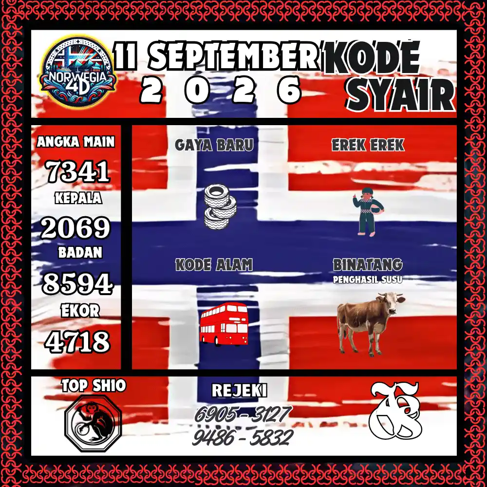 Kode Syair Norwegia4D  Pools - September 2026
