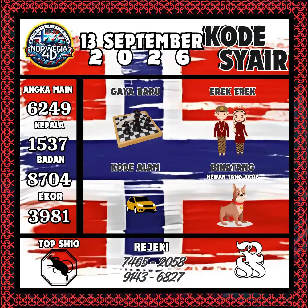 Kode Syair Norwegia4D  Pools - September 2026

