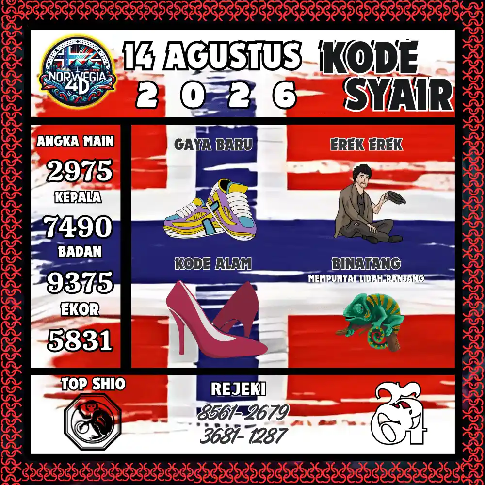 Kode Syair Norwegia4D  Pools - Agustus 2026
