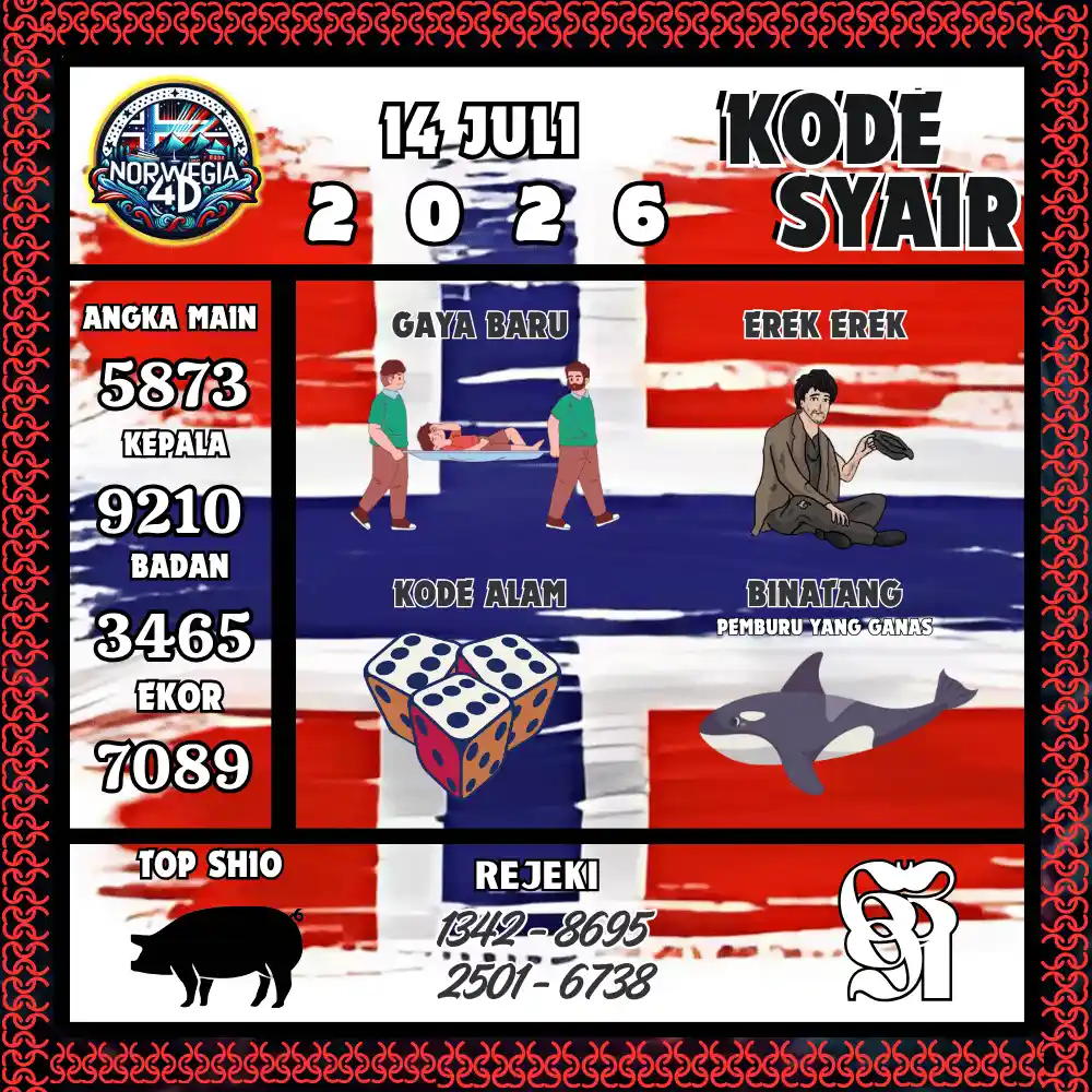 Kode Syair Norwegia4D  Pools - Juli 2026
