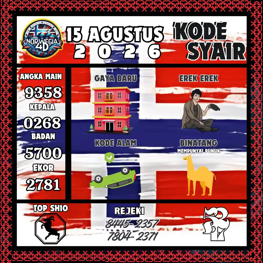 Kode Syair Norwegia4D  Pools - Agustus 2026
